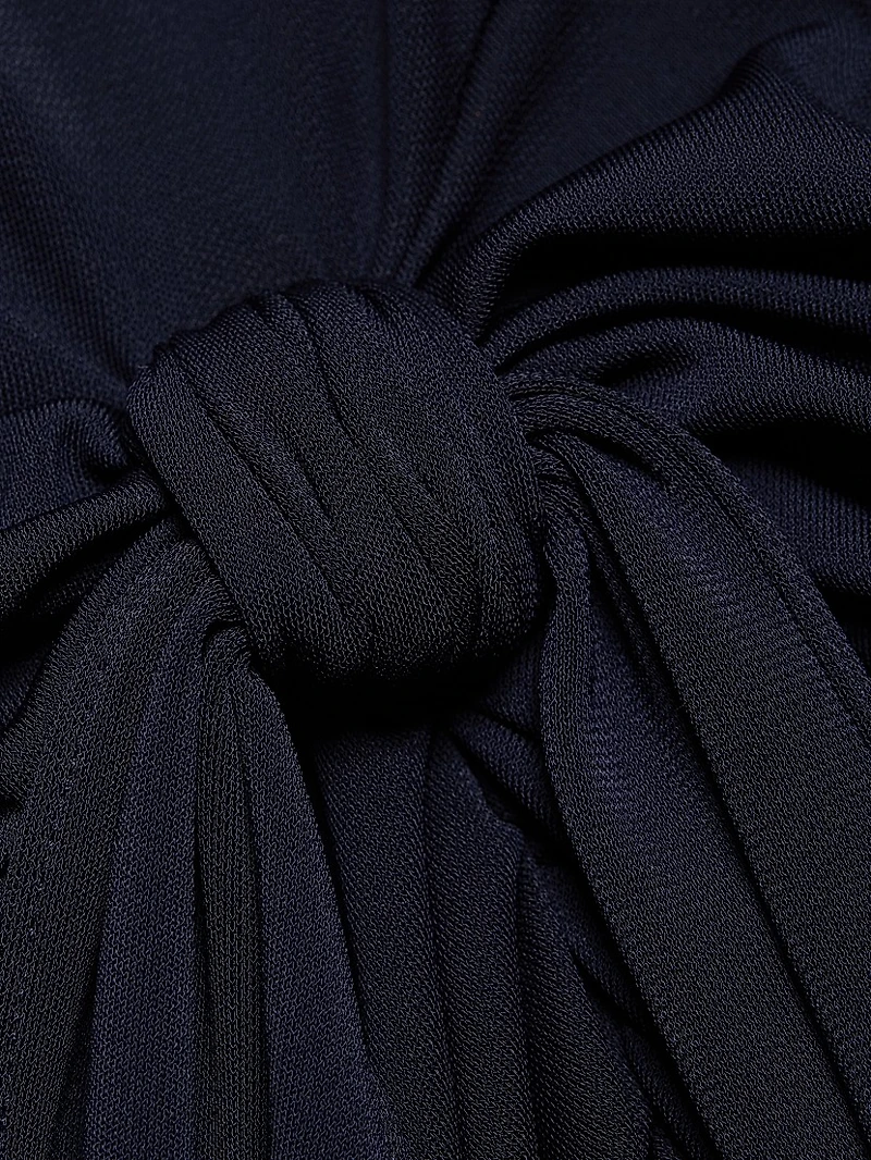 Johnson Draped Turtleneck Midi-Dress