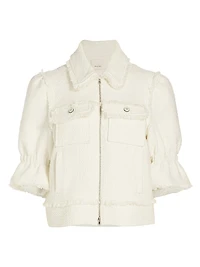 Holly Short-Sleeve Boucle Jacket