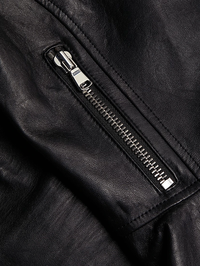 Lyric Leather Peplum Biker Jacket