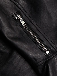 Lyric Leather Peplum Biker Jacket