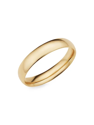 14K Yellow Gold Forever Band Bold Ring