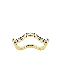 14K Yellow Gold & TCW Lab-Grown Diamond Wavy Eternity Ring