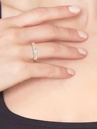 14K Gold & TCW Lab-Grown Diamond Stackable Ring