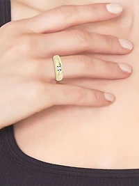 14K Yellow Gold & 0.33 TCW Lab-Grown Diamond Stackable Ring