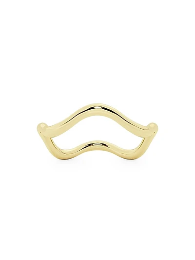 14K Yellow Gold Wavy Ring