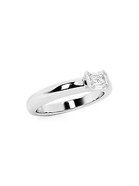 14K White Gold & 0.50 TCW Lab-Grown Diamond Stackable Ring