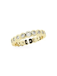 Flowing 14K Yellow Gold & 0.75 TCW Lab-Grown Diamond Eternity Band