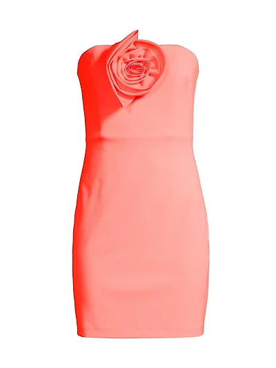 Floral Knit Crepe Minidress