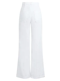 Linen-Blend Wide-Leg Pants