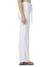 Linen-Blend Wide-Leg Pants