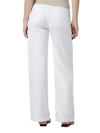 Linen-Blend Wide-Leg Pants