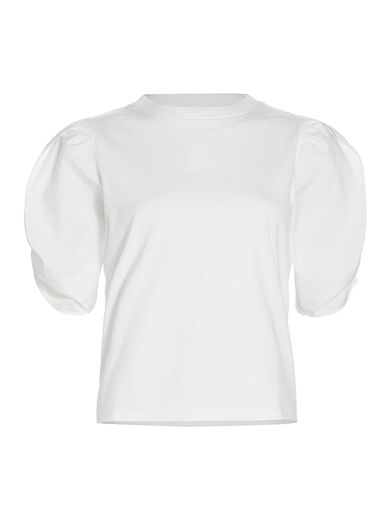 Cotton Puff-Sleeve T-Shirt