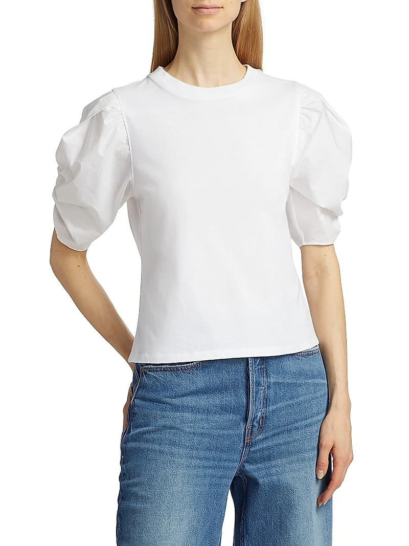 Cotton Puff-Sleeve T-Shirt