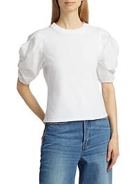 Cotton Puff-Sleeve T-Shirt