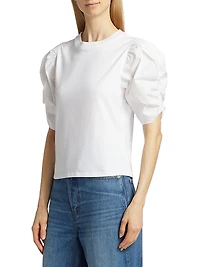 Cotton Puff-Sleeve T-Shirt