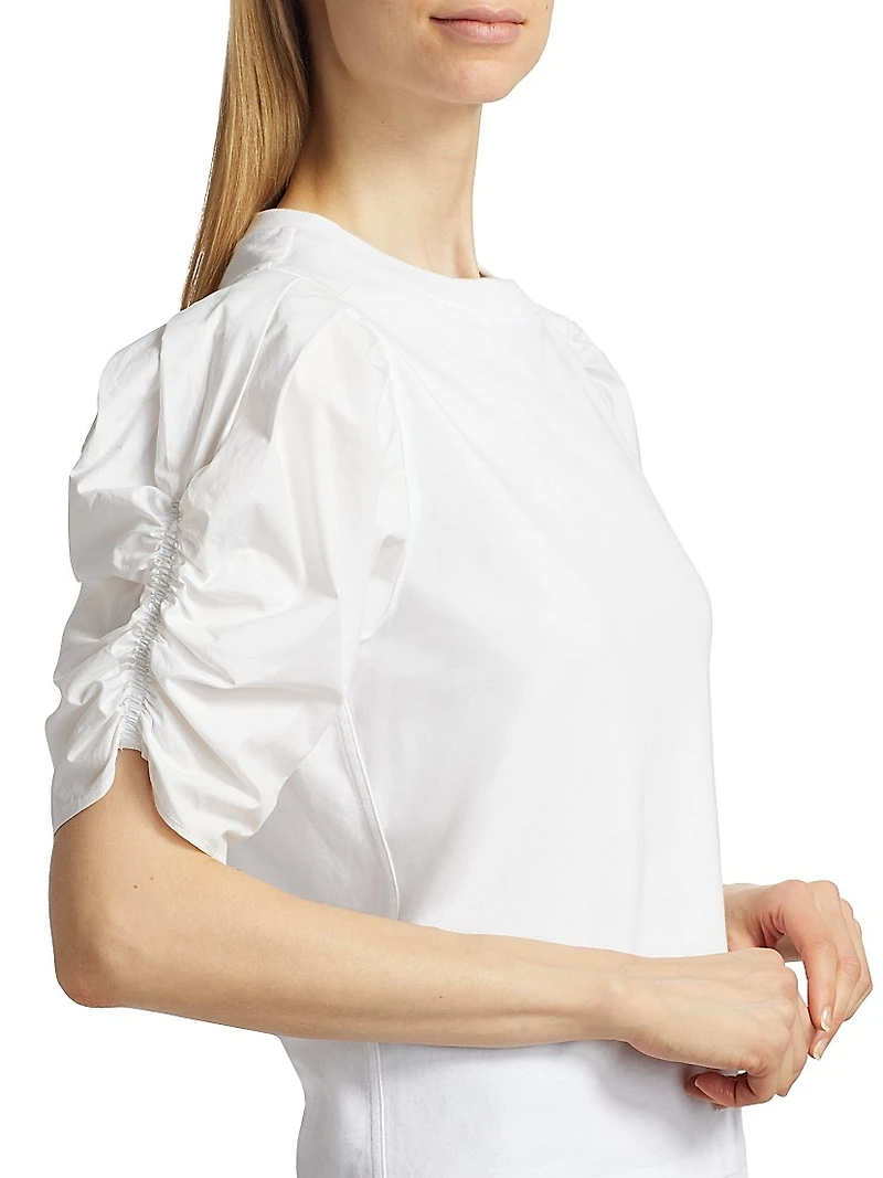 Cotton Puff-Sleeve T-Shirt