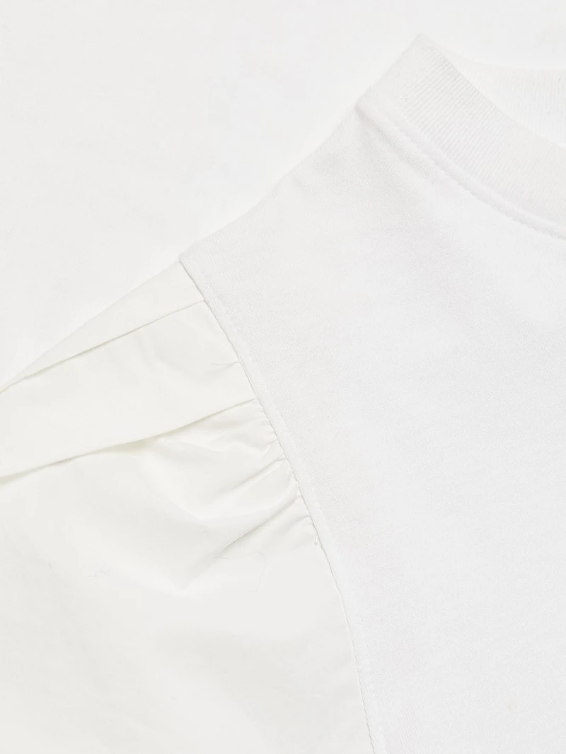 Cotton Puff-Sleeve T-Shirt