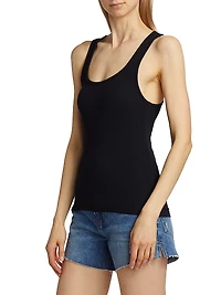 Ribbed Fitted Tank