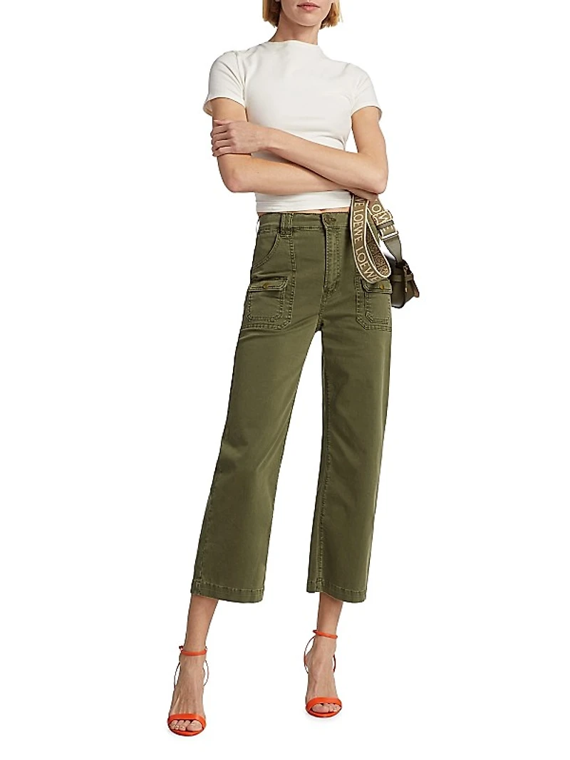 Utilitarian Stretch-Cotton Pants