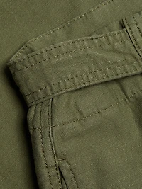 Pleated Wide-Leg Cargo Pants