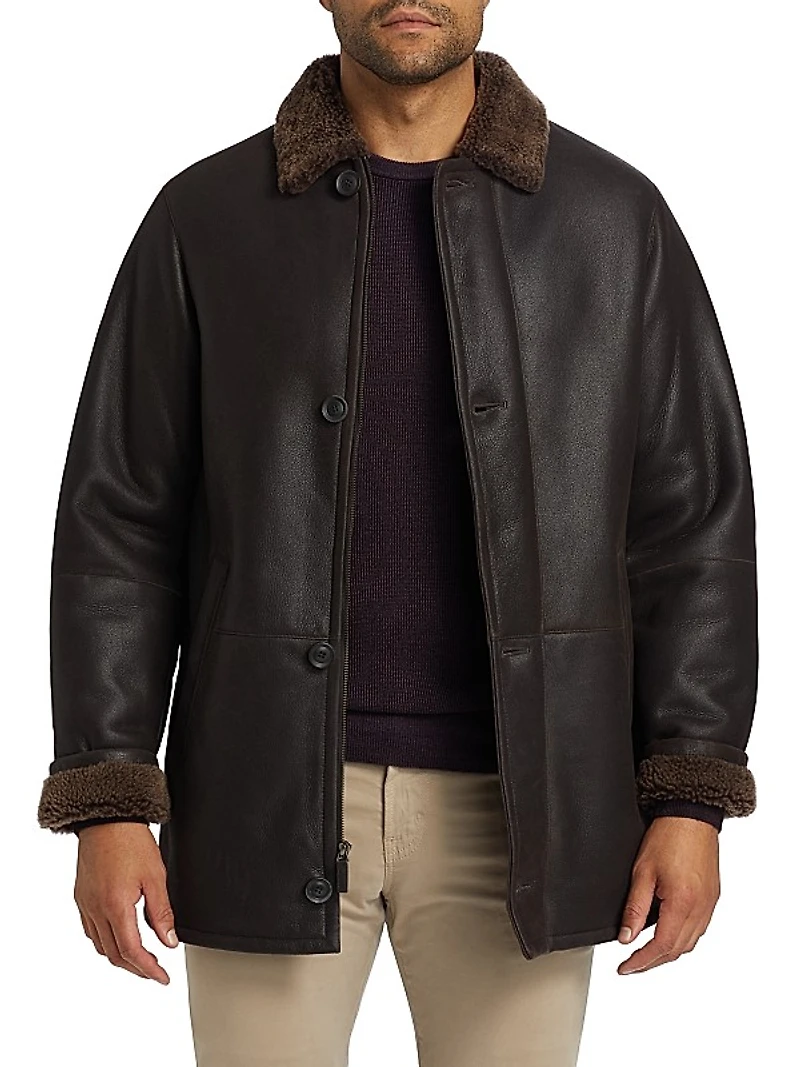 COLLECTION Shearling Car Coat