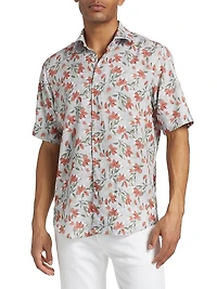 COLLECTION Floral Button-Front Shirt