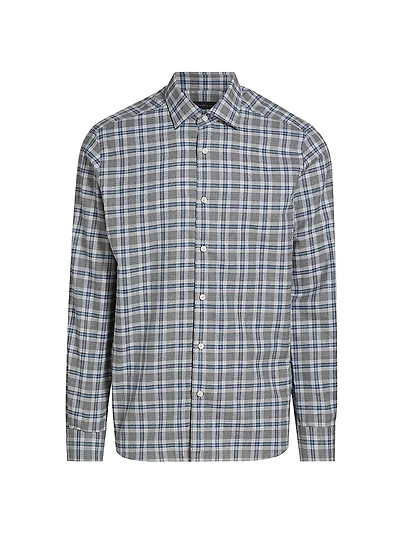 COLLECTION Plaid Long-Sleeve Woven Shirt