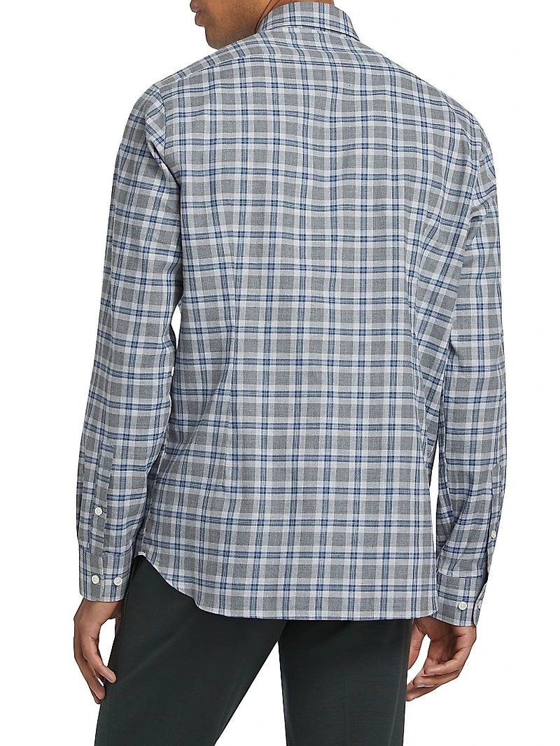 COLLECTION Plaid Long-Sleeve Woven Shirt