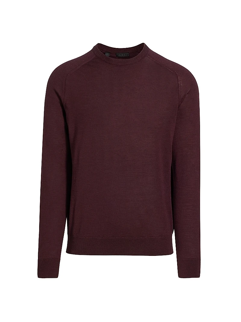 COLLECTION Wool-Silk Lightweight Crewneck Sweater