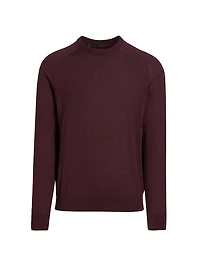 COLLECTION Wool-Silk Lightweight Crewneck Sweater
