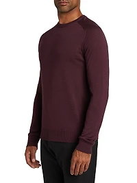 COLLECTION Wool-Silk Lightweight Crewneck Sweater