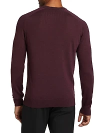 COLLECTION Wool-Silk Lightweight Crewneck Sweater