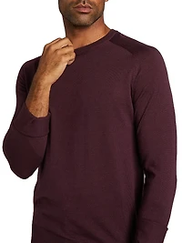 COLLECTION Wool-Silk Lightweight Crewneck Sweater