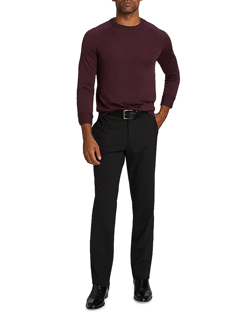 COLLECTION Wool-Silk Lightweight Crewneck Sweater