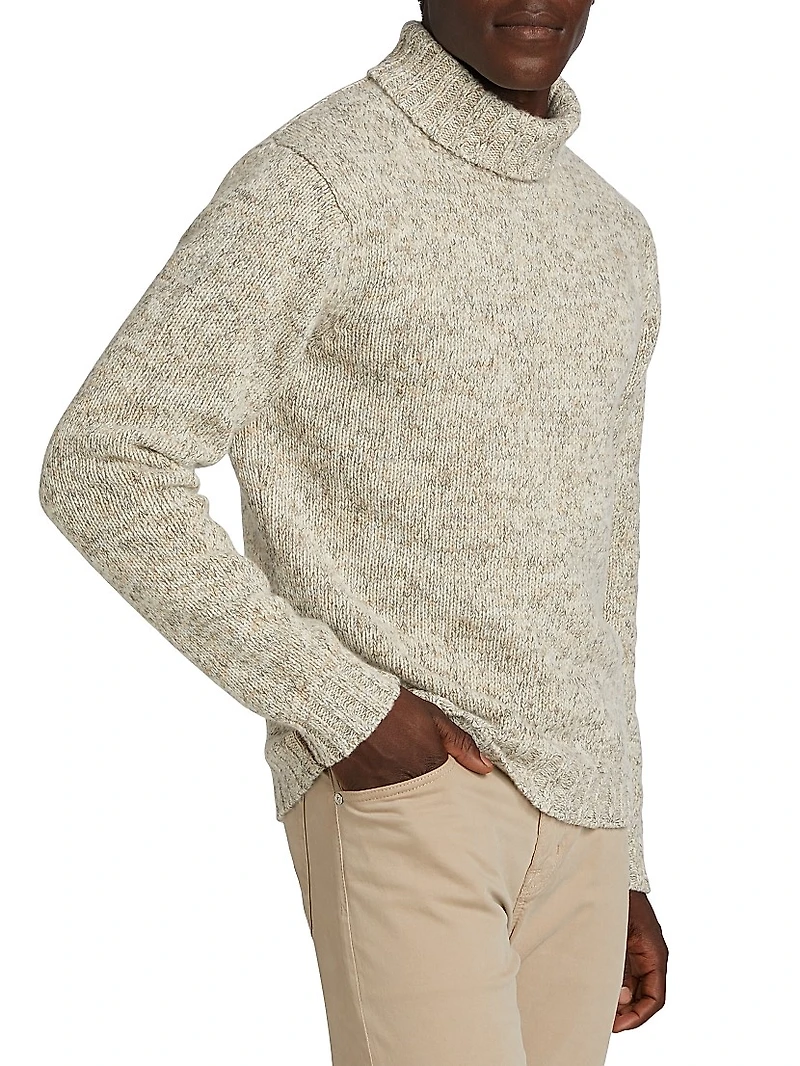 COLLECTION Melange Turtleneck Sweater