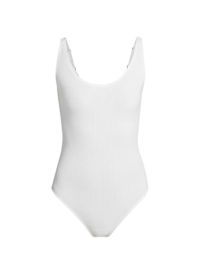 Rib-Knit Scoopneck Bodysuit