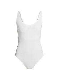 Rib-Knit Scoopneck Bodysuit