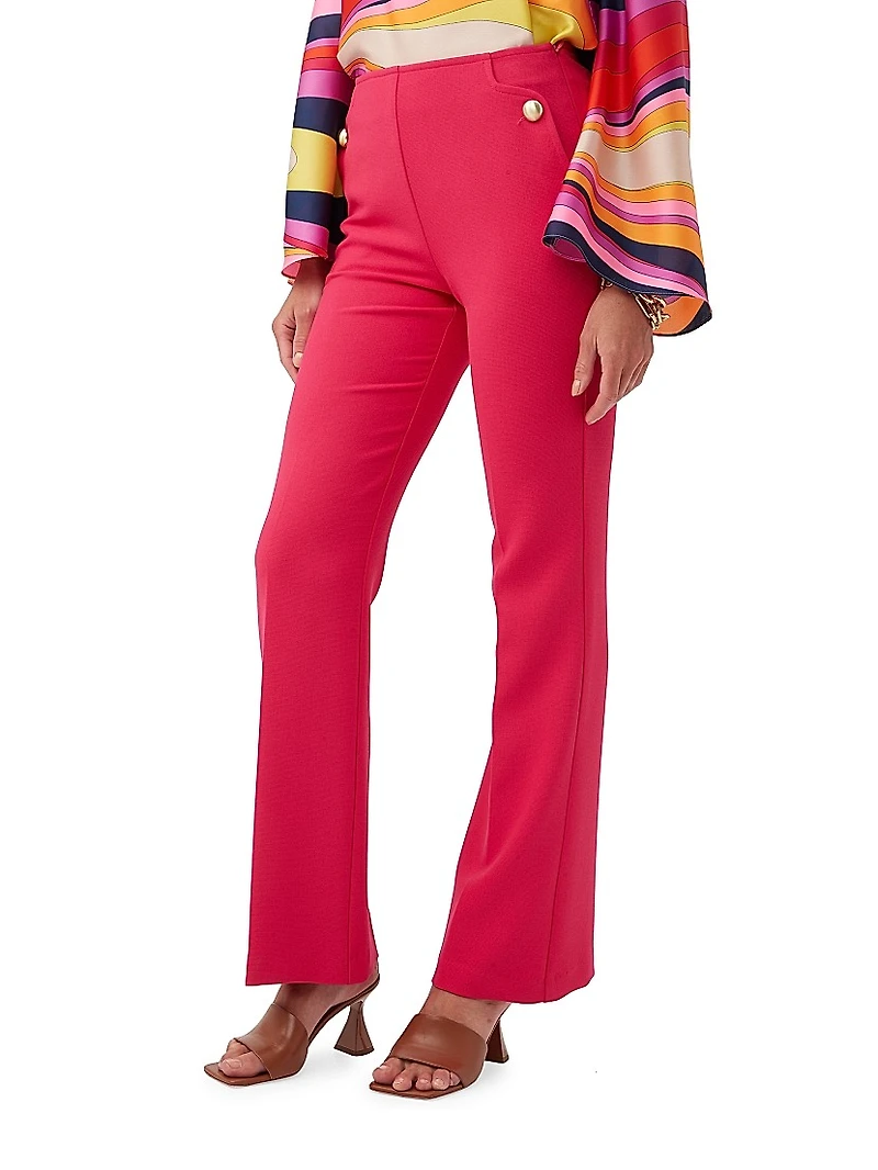 Boynton High-Rise Stretch Flared Pants