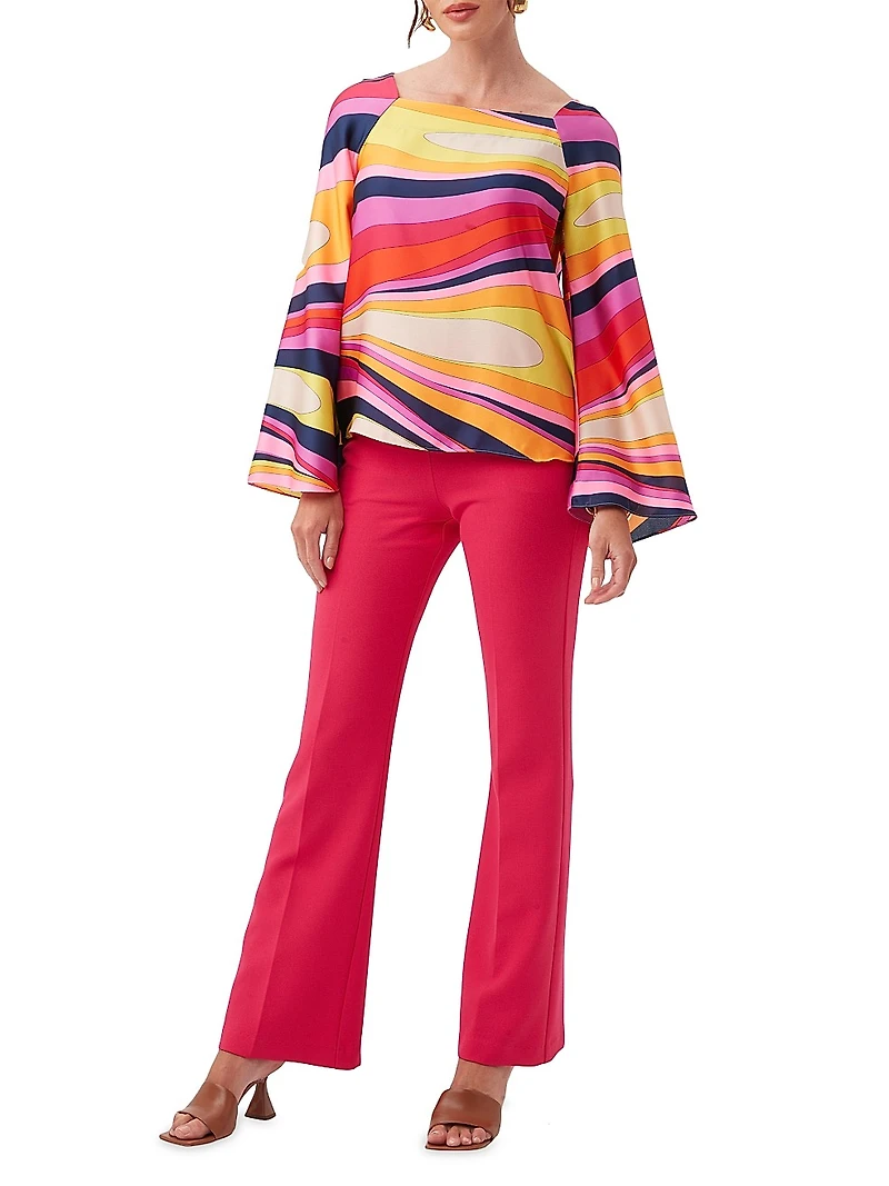 Boynton High-Rise Stretch Flared Pants