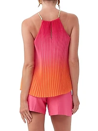 Nayarit Pleated Chiffon Top