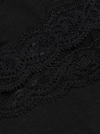 Feathers 2-Piece Lace-Trimmed Pajama Set