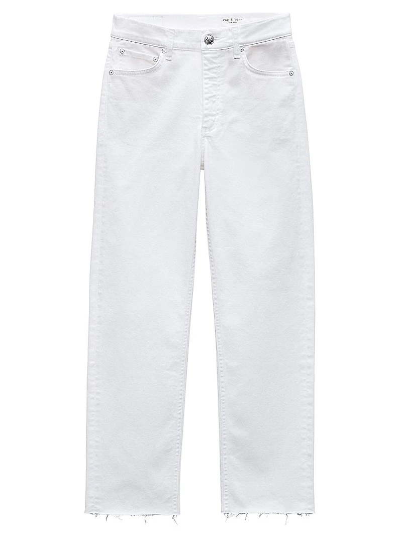 Harlow Stretch Mid-Rise Straight-Leg Jeans
