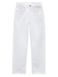 Harlow Stretch Mid-Rise Straight-Leg Jeans