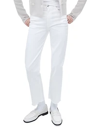 Harlow Stretch Mid-Rise Straight-Leg Jeans