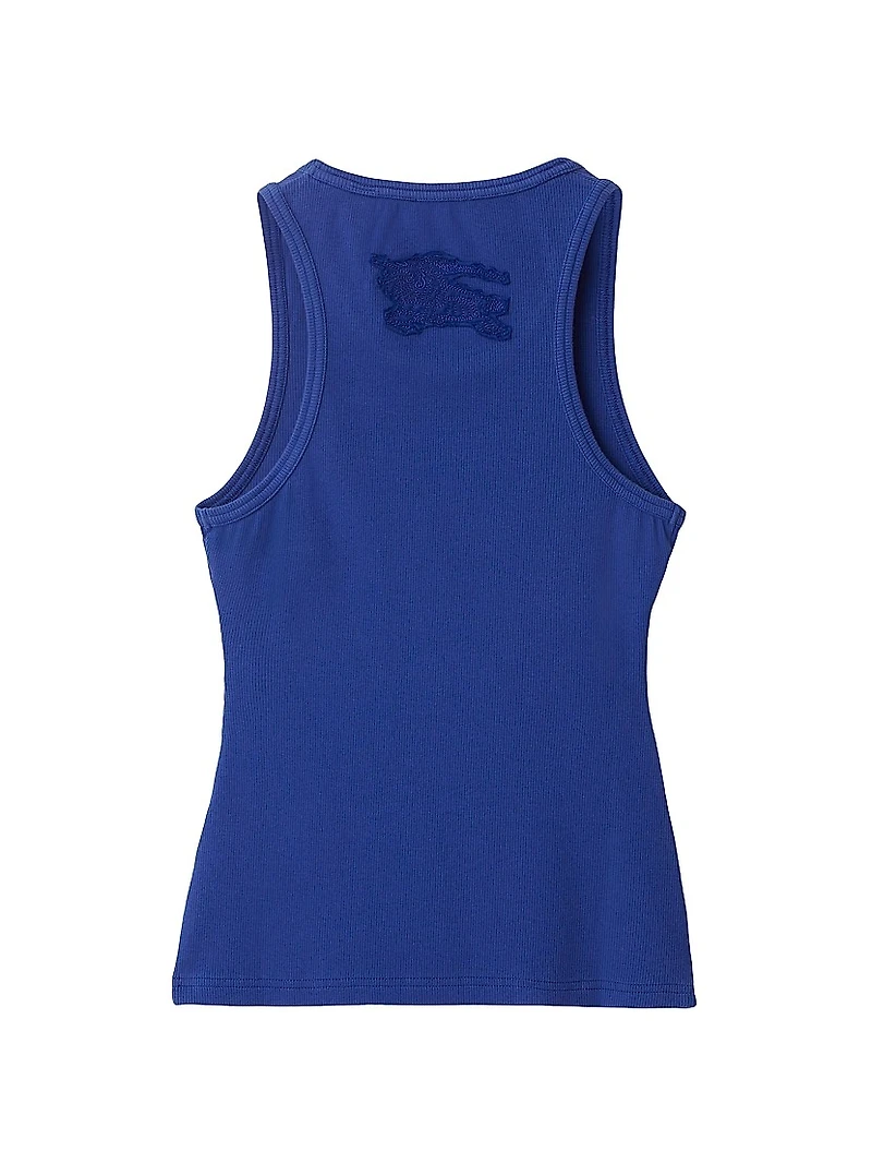 Ribbed Stretch-Cotton Sleeveless Vest