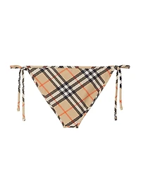 Check Side-Tie Bikini Bottoms