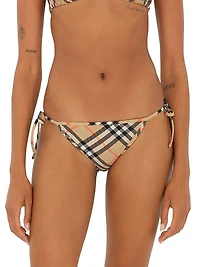 Check Side-Tie Bikini Bottoms