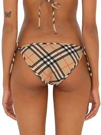 Check Side-Tie Bikini Bottoms