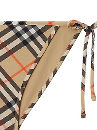 Check Side-Tie Bikini Bottoms