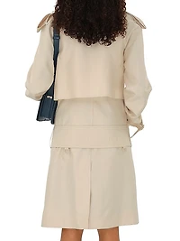 Silk-Blend Belted Trench Coat